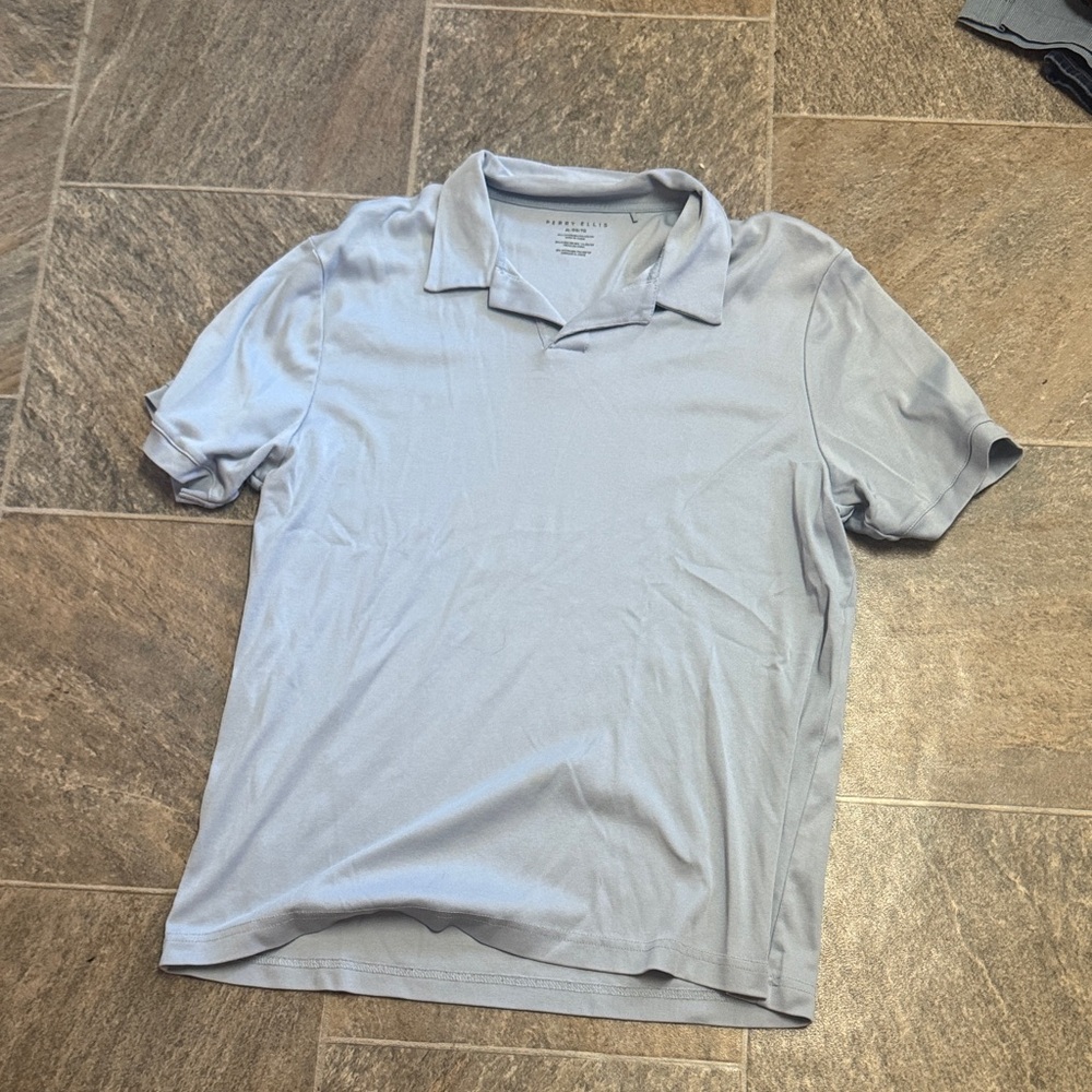 Perry Ellis Light Gray Polo Shirt